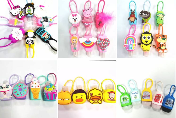 Hand Sanitizer With Cartoon Silicone Holder Hand Sanitizer With Cartoon Silicone Holder