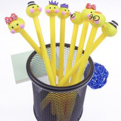 3D PVC pliiatsikork Kollane loominguline pliiats