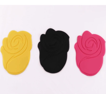 Roosa silikoonist joogialus /silikoonist tassimatt logoga