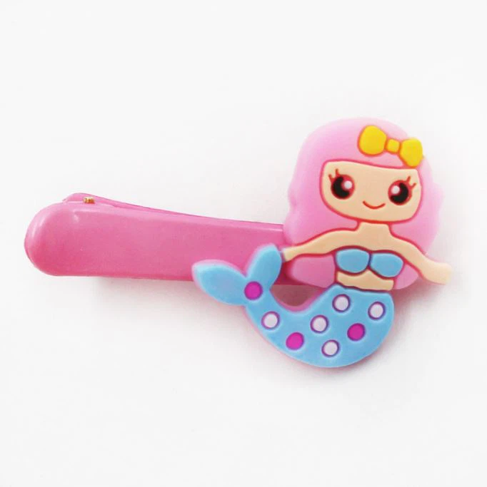 PVC Hair Snap Clips Soft Hair Pins For Girls