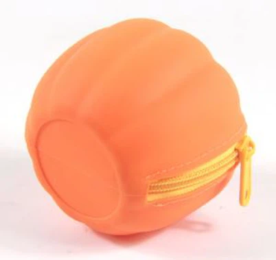 Kõrvitsa tõmblukuga pandlakott silikoonist rahakott