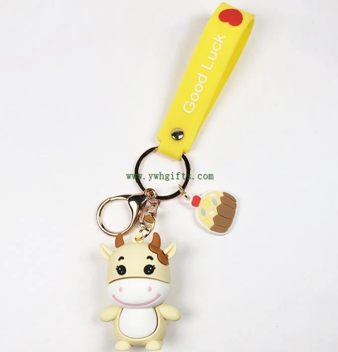 Personalised 2D 3D Rubber Keychains Silicone Key Holders Key Rings