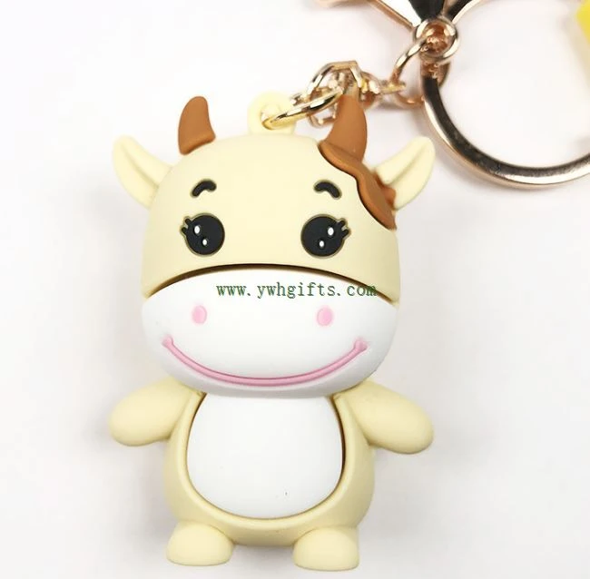Personalised 2D 3D Rubber Keychains Silicone Key Holders Key Rings