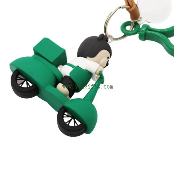 Promotion Gifts 3D Silicone Keyring PVC Figure Cartoon Keychain