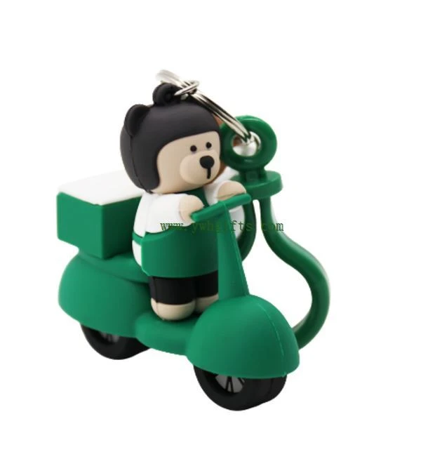 Promotion Gifts 3D Silicone Keyring PVC Figure Cartoon Keychain
