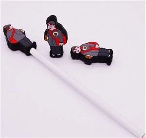 3D personaliseeritud pliiats Topper Cartoon 2D pehme pvc kummist pliiatsi korgid