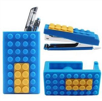 Durable Square 3D ehitusplokid Silikoonist pliiatsihoidja